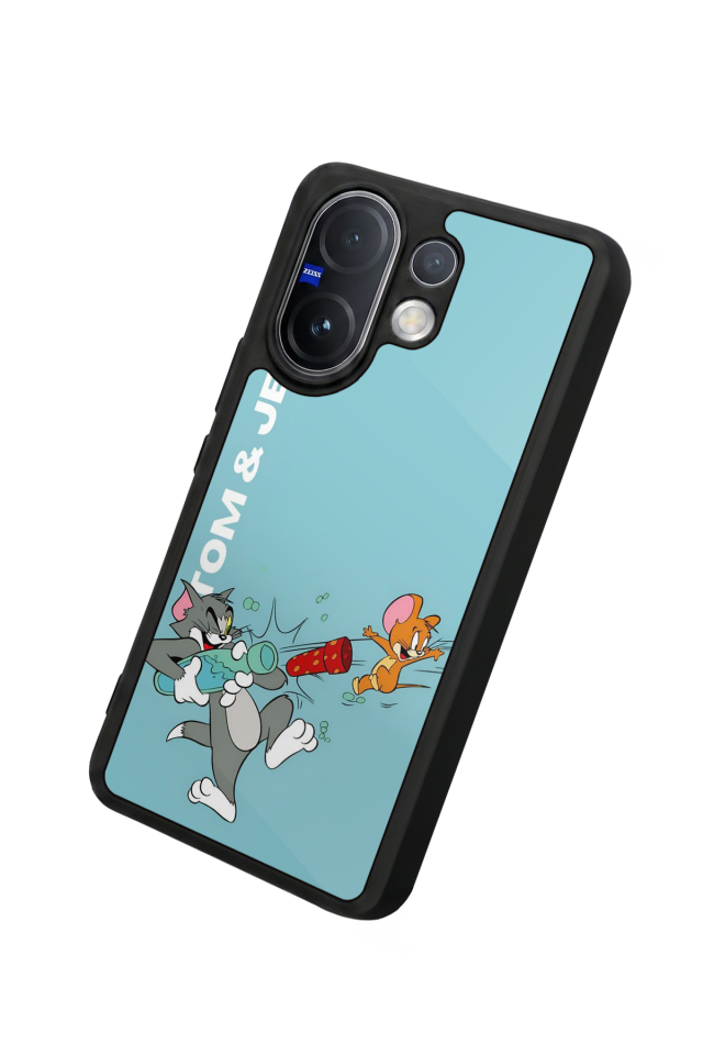 Vivo V60 Uyumlu Tom And Jerry Tasarımlı Glossy Premium Kılıf
