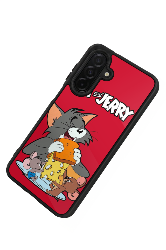 Samsung Galaxy A56 Uyumlu Tom And Jerry Tasarımlı Glossy Premium Kılıf