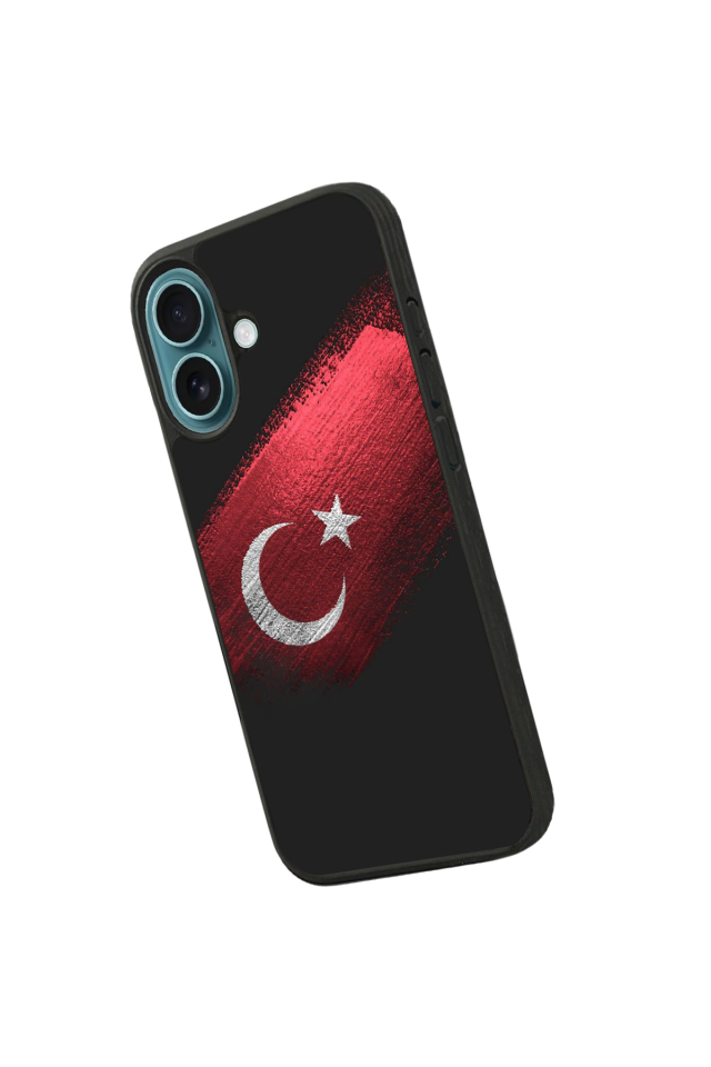 iPhone 16 Plus Uyumlu Türk Bayragi Tasarımlı Glossy Premium Kılıf