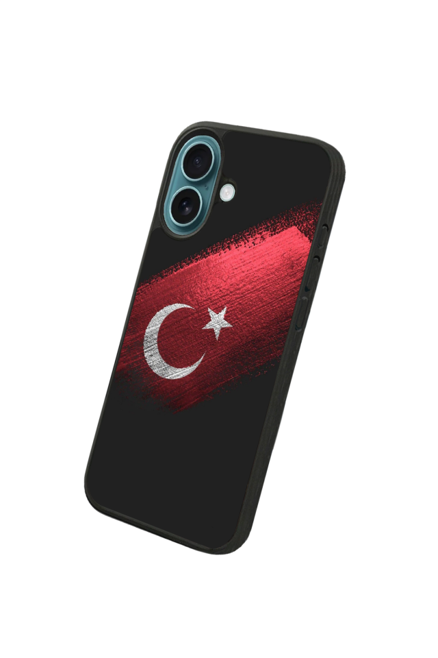 iPhone 16 Plus Uyumlu Türk Bayragi Tasarımlı Glossy Premium Kılıf