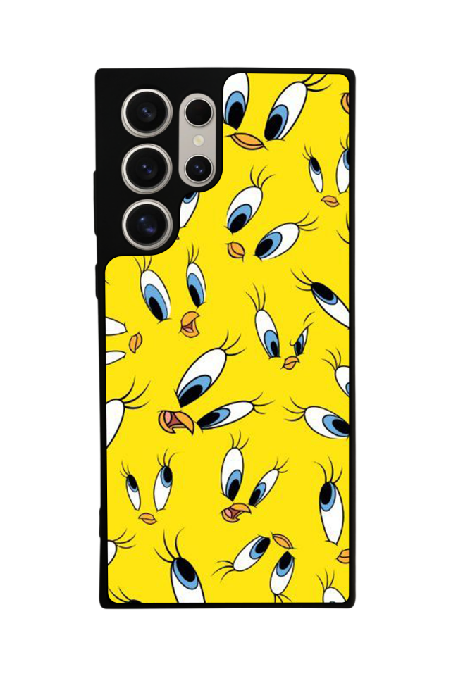 Samsung Galaxy S22 Ultra Uyumlu Tweety Tasarımlı Glossy Premium Kılıf