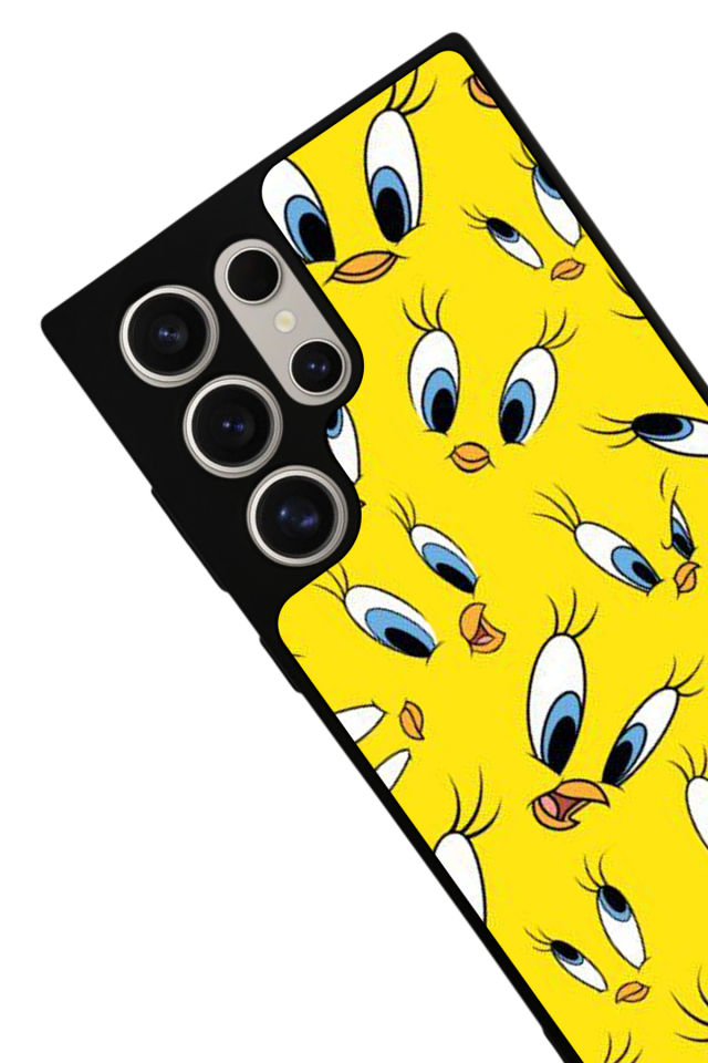 Samsung Galaxy S22 Ultra Uyumlu Tweety Tasarımlı Glossy Premium Kılıf