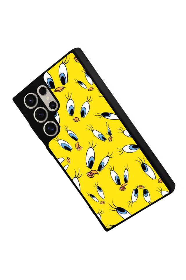 Samsung Galaxy S22 Ultra Uyumlu Tweety Tasarımlı Glossy Premium Kılıf