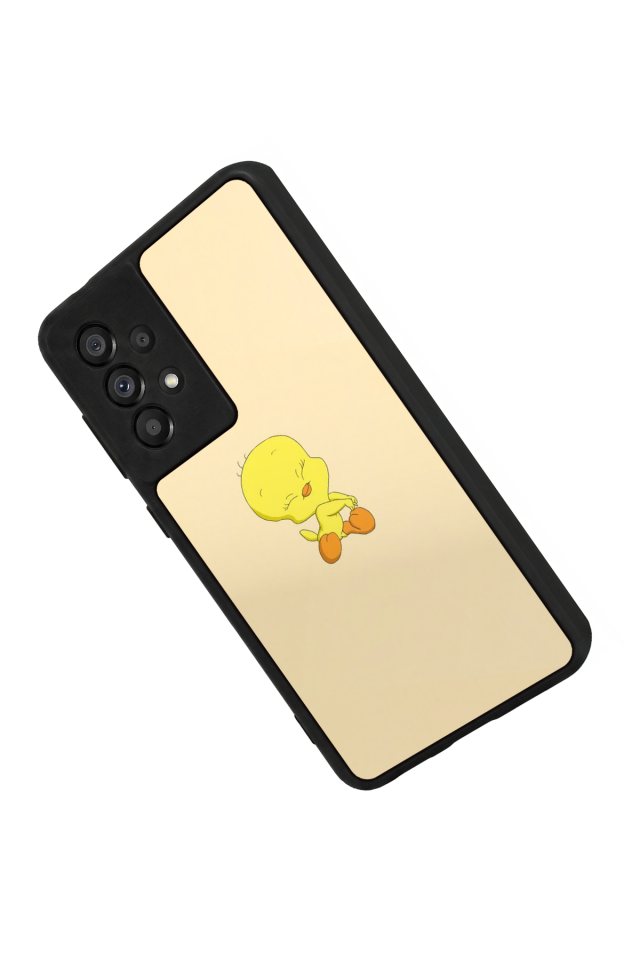 Samsung Galaxy A73 Uyumlu Tweety Tasarımlı Glossy Premium Kılıf