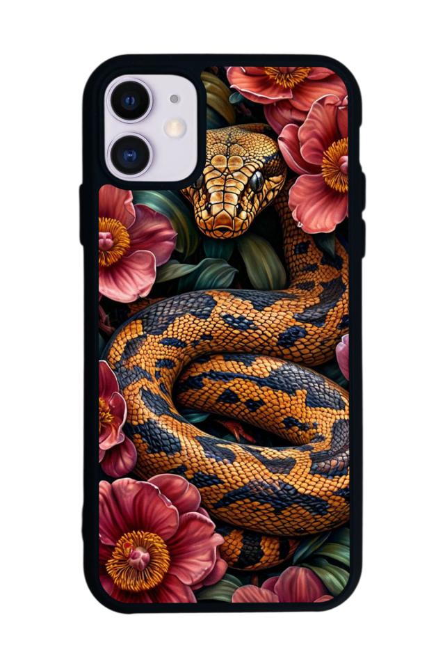 iPhone 11 Uyumlu Yılan Tasarımlı Glossy Premium Kılıf