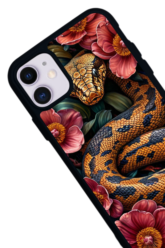 iPhone 11 Uyumlu Yılan Tasarımlı Glossy Premium Kılıf