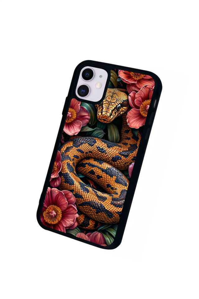 iPhone 11 Uyumlu Yılan Tasarımlı Glossy Premium Kılıf