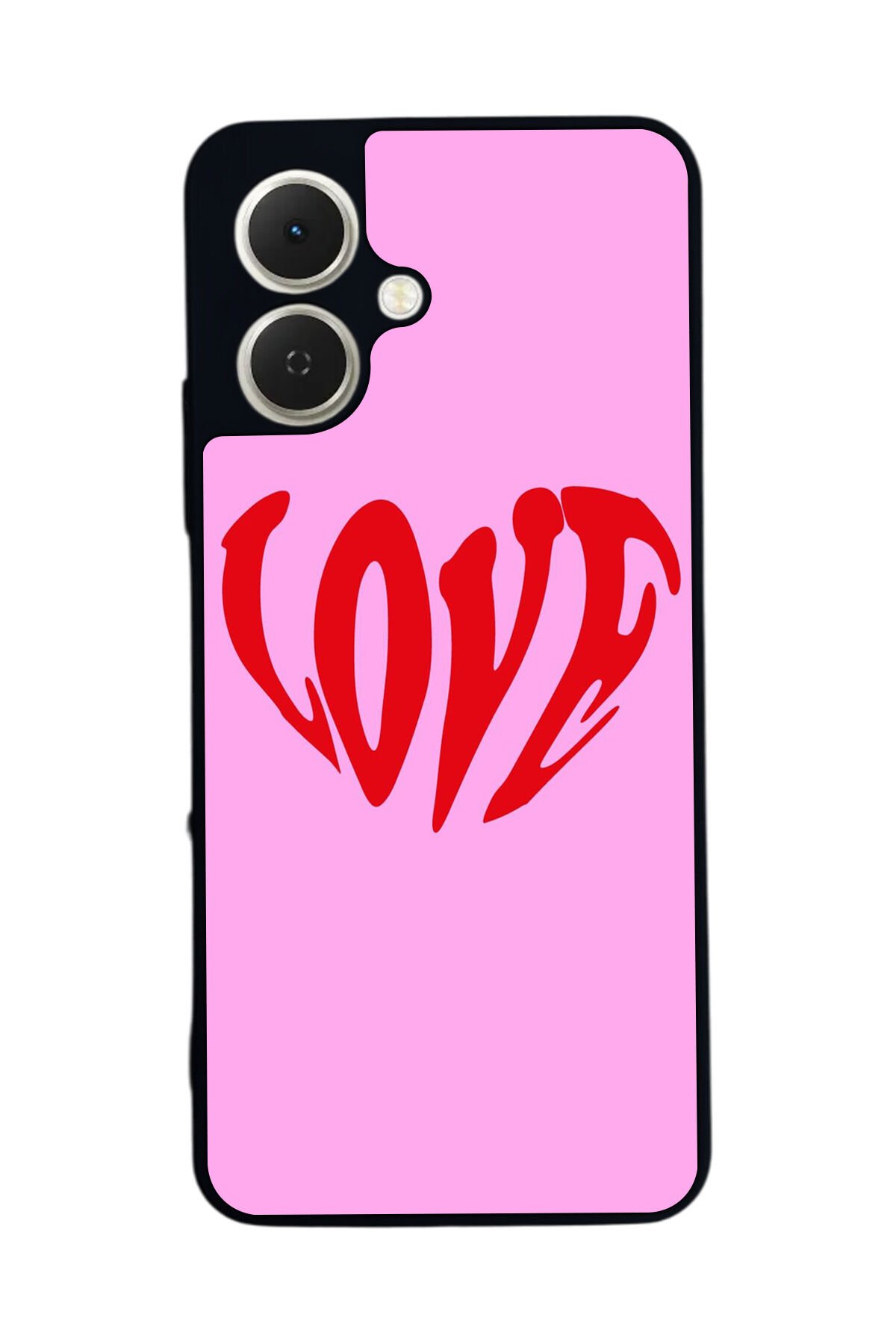 Tecno Spark GO 2 Uyumlu Kalp Love Tasarımlı Glossy Premium Kılıf