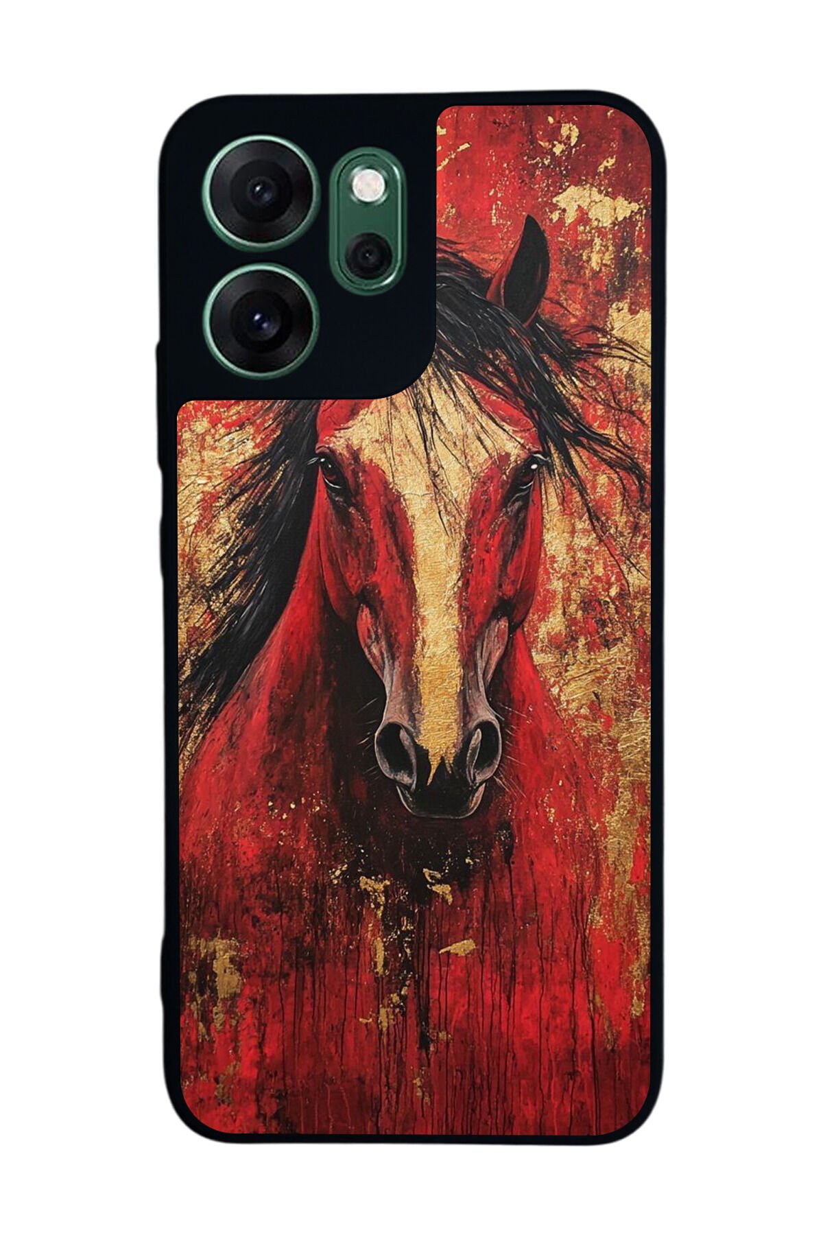 Oppo Reno 14F Uyumlu At Horse Tasarımlı Glossy Premium Kılıf