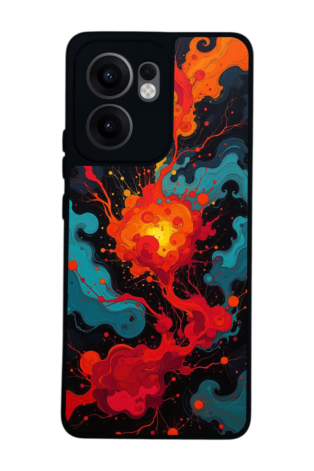 Oppo Reno 13F Uyumlu Abstract Tasarımlı Glossy Premium Kılıf