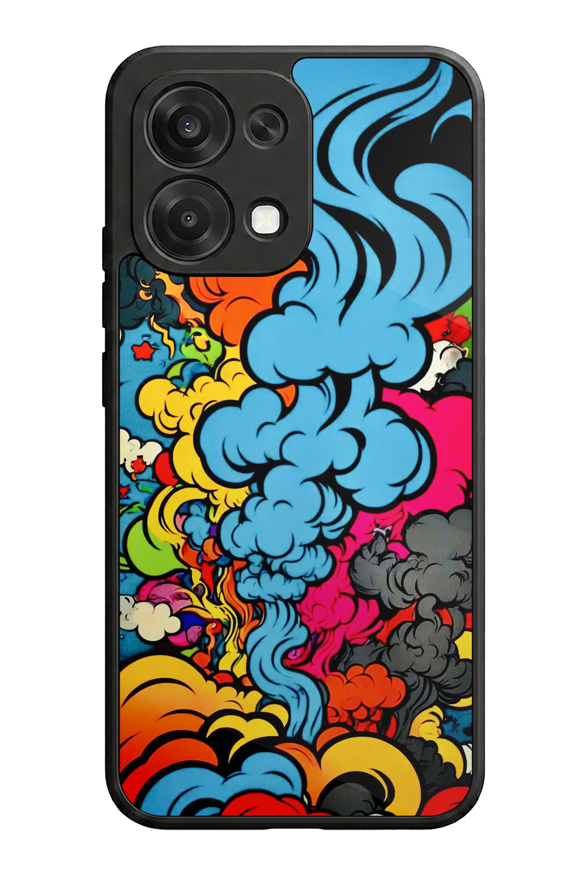 Oppo A6 Pro Uyumlu Abstract Tasarımlı Glossy Premium Kılıf