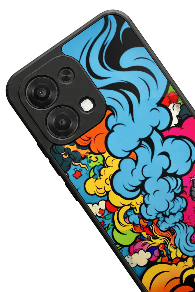 Oppo A6 Pro Uyumlu Abstract Tasarımlı Glossy Premium Kılıf