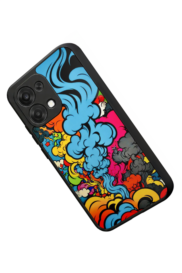 Oppo A6 Pro Uyumlu Abstract Tasarımlı Glossy Premium Kılıf