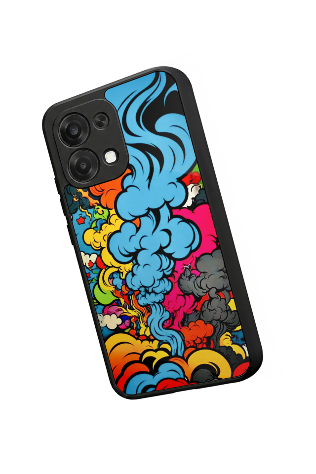 Oppo A6 Pro Uyumlu Abstract Tasarımlı Glossy Premium Kılıf
