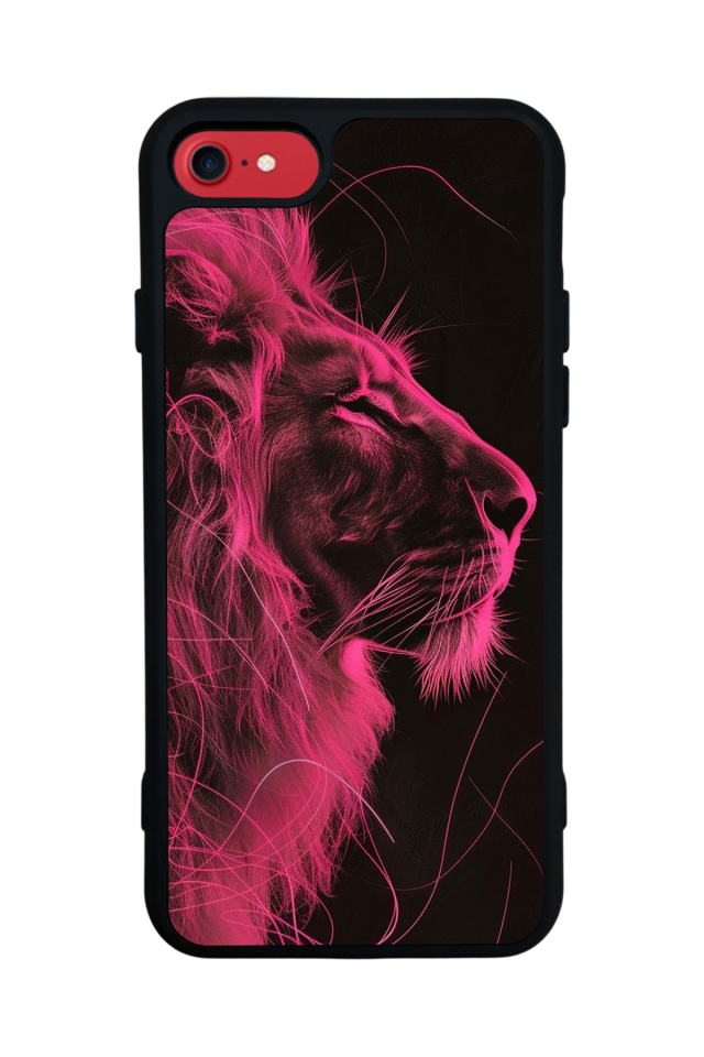 iPhone 8 Uyumlu Aslan Tasarımlı Glossy Premium Kılıf
