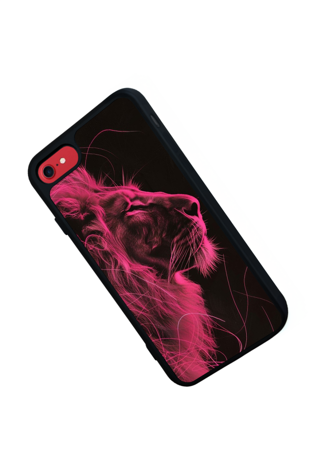 iPhone 8 Uyumlu Aslan Tasarımlı Glossy Premium Kılıf
