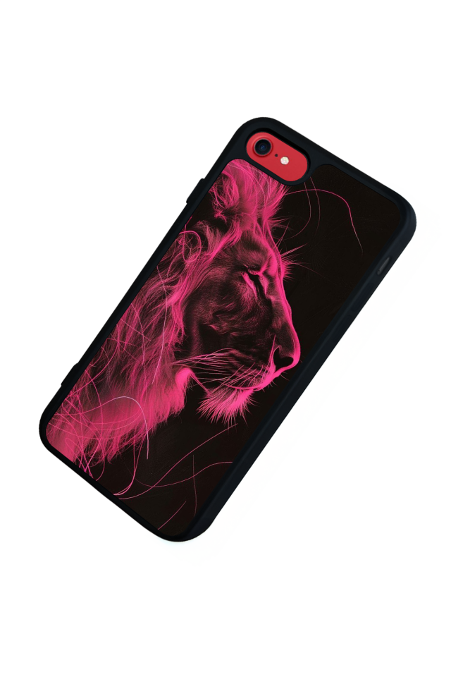iPhone 8 Uyumlu Aslan Tasarımlı Glossy Premium Kılıf
