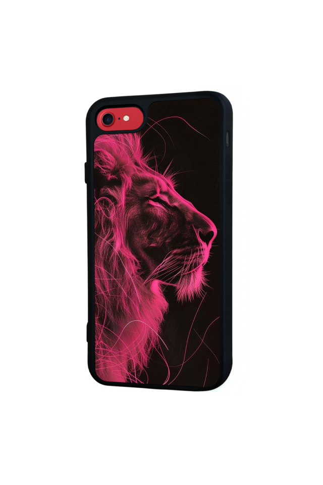 iPhone 8 Uyumlu Aslan Tasarımlı Glossy Premium Kılıf