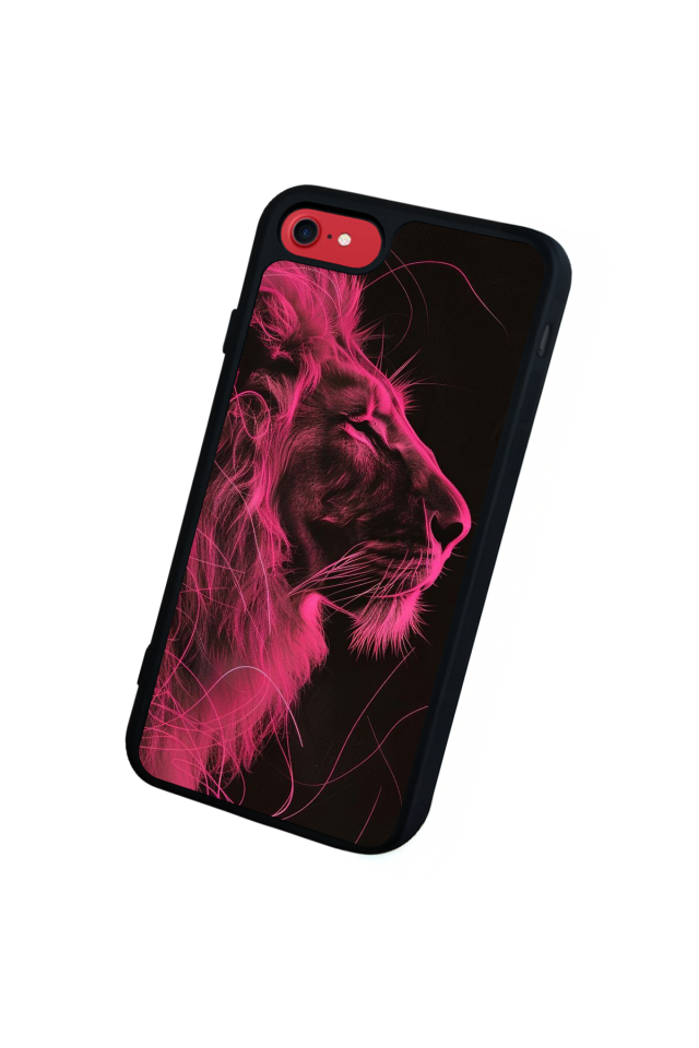 iPhone 8 Uyumlu Aslan Tasarımlı Glossy Premium Kılıf