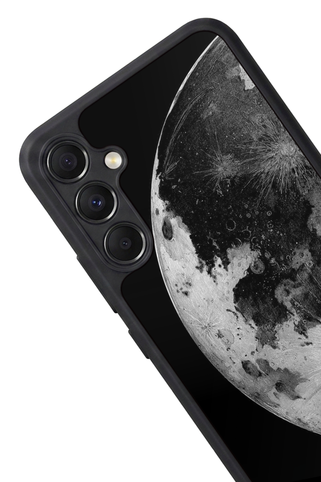 Samsung Galaxy M34 Uyumlu Ay Tasarımlı Glossy Premium Kılıf