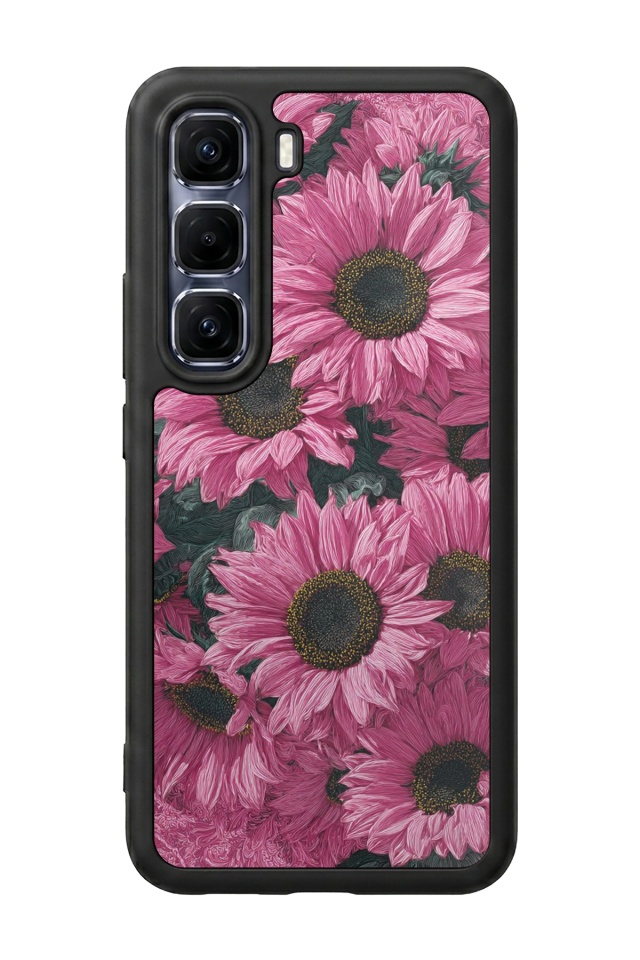 Infinix Hot 60 Pro Plus Uyumlu Cicek Tasarımlı Glossy Premium Kılıf
