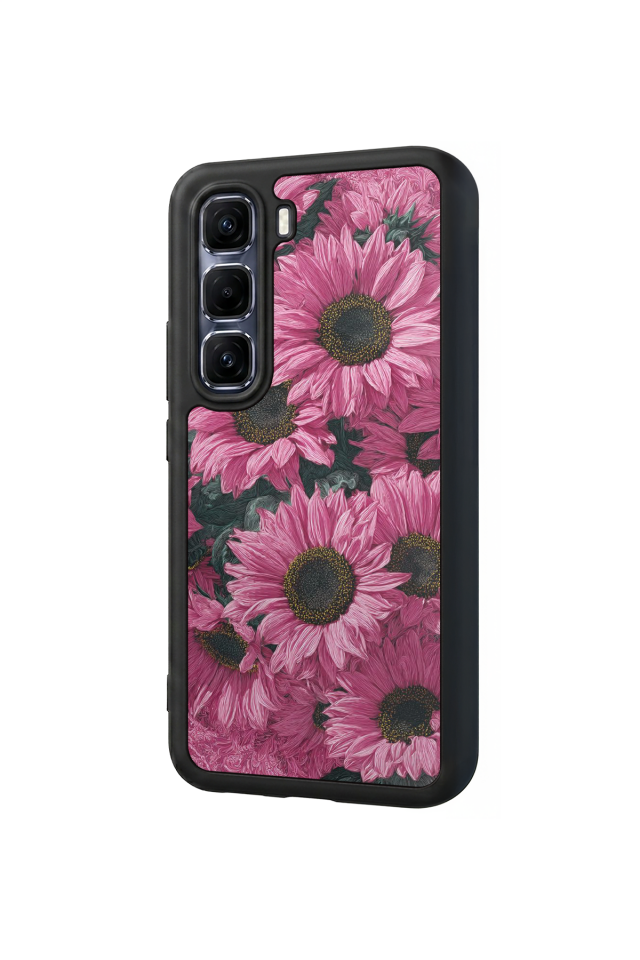 Infinix Hot 60 Pro Plus Uyumlu Cicek Tasarımlı Glossy Premium Kılıf
