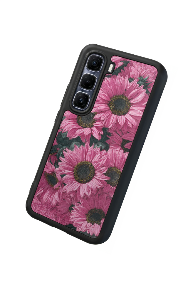 Infinix Hot 60 Pro Plus Uyumlu Cicek Tasarımlı Glossy Premium Kılıf