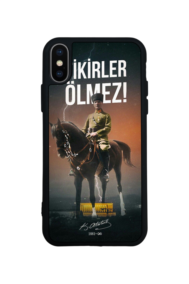 iPhone X/ XS Uyumlu Mustafa Kemal Ataturk Tasarımlı Glossy Premium Kılıf