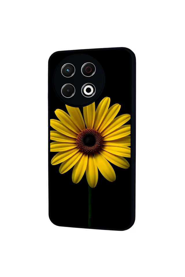 Tecno Spark 30 Pro Uyumlu Papatya Tasarımlı Glossy Premium Kılıf