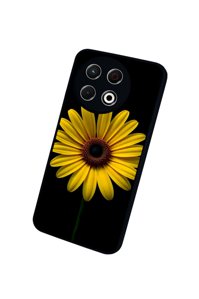 Tecno Spark 30 Pro Uyumlu Papatya Tasarımlı Glossy Premium Kılıf