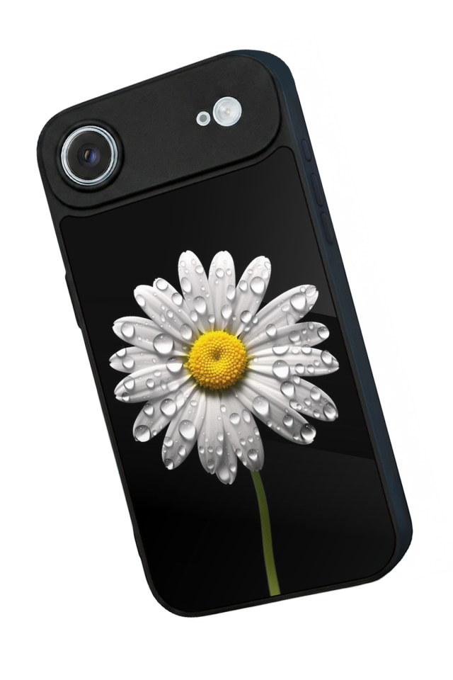 iPhone 17 Air Uyumlu Papatya Tasarımlı Glossy Premium Kılıf