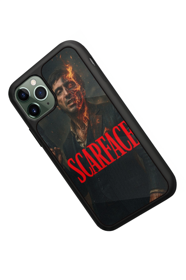 iPhone 11 Pro Max Uyumlu Scarface Tasarımlı Glossy Premium Kılıf