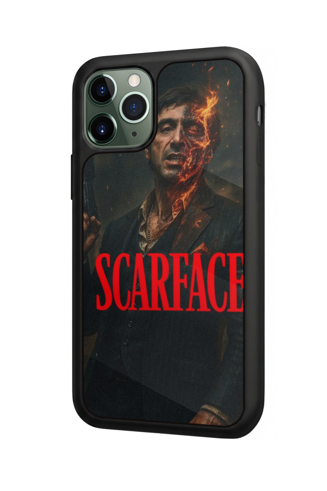 iPhone 11 Pro Max Uyumlu Scarface Tasarımlı Glossy Premium Kılıf