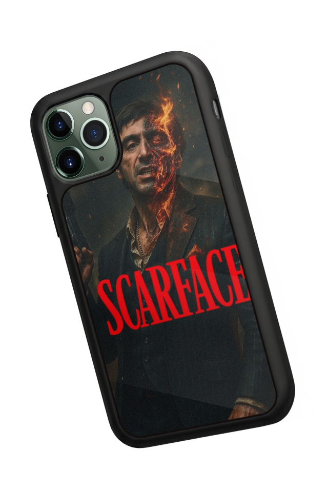 iPhone 11 Pro Max Uyumlu Scarface Tasarımlı Glossy Premium Kılıf
