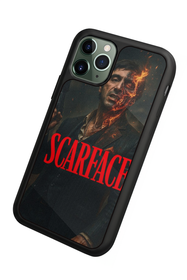 iPhone 11 Pro Max Uyumlu Scarface Tasarımlı Glossy Premium Kılıf
