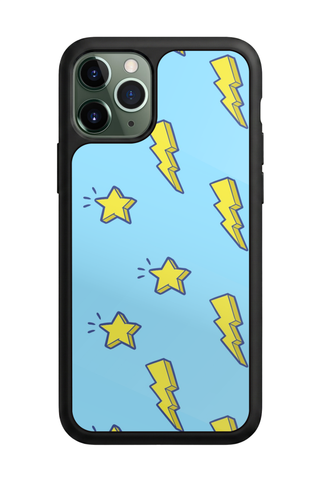 iPhone 11 Pro Max Uyumlu Simsek Tasarımlı Glossy Premium Kılıf