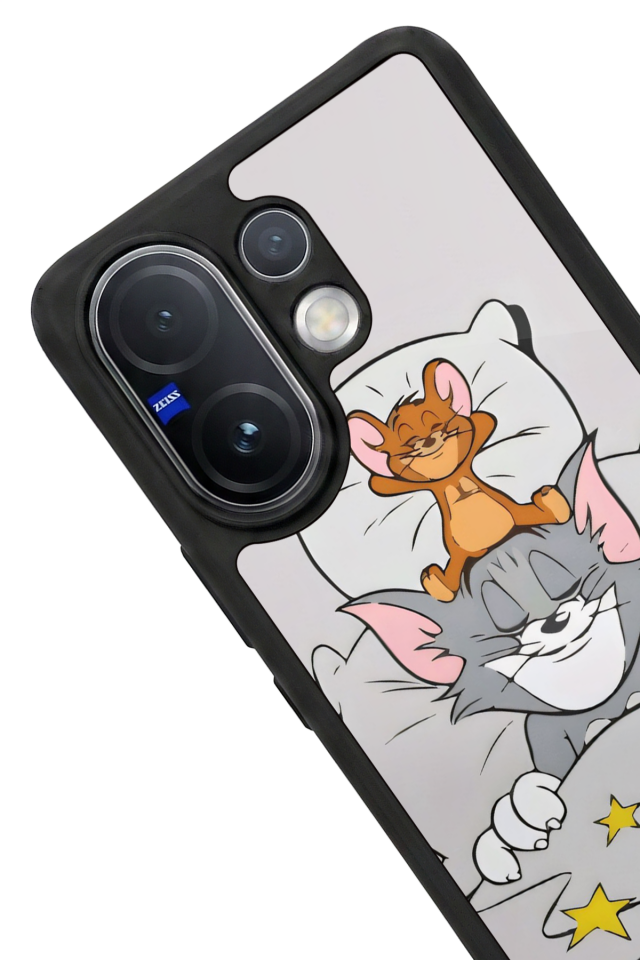 Vivo V60 Uyumlu Tom And Jerry Tasarımlı Glossy Premium Kılıf