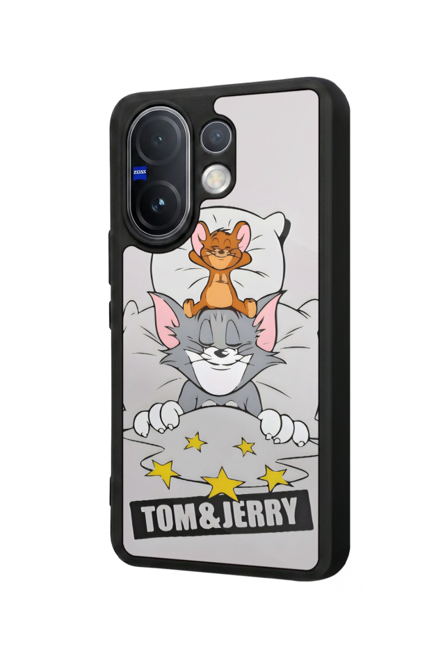 Vivo V60 Uyumlu Tom And Jerry Tasarımlı Glossy Premium Kılıf