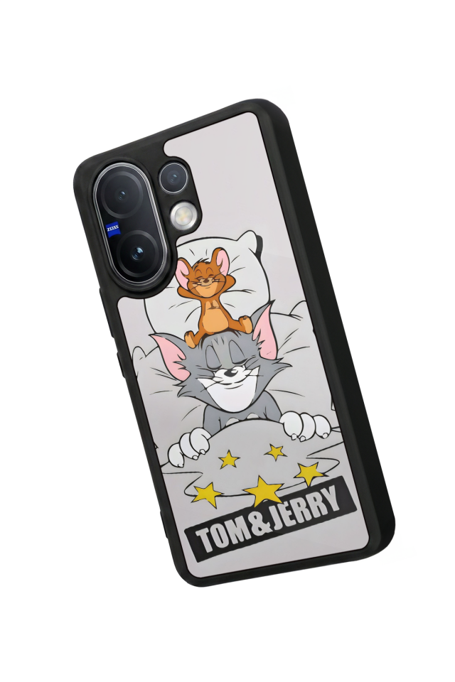 Vivo V60 Uyumlu Tom And Jerry Tasarımlı Glossy Premium Kılıf