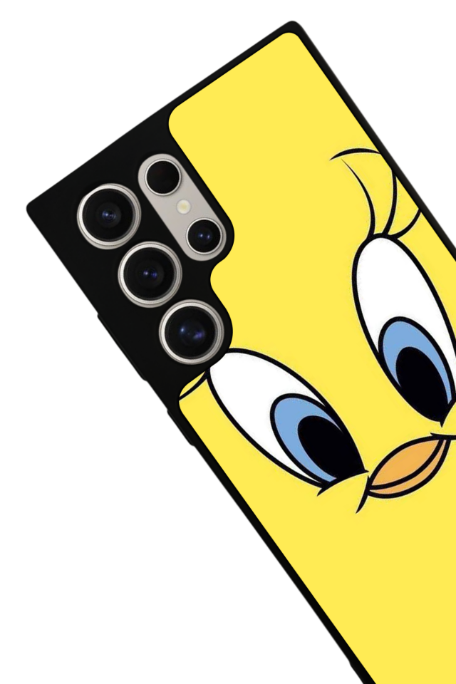 Samsung Galaxy S22 Ultra Uyumlu Tweety Tasarımlı Glossy Premium Kılıf