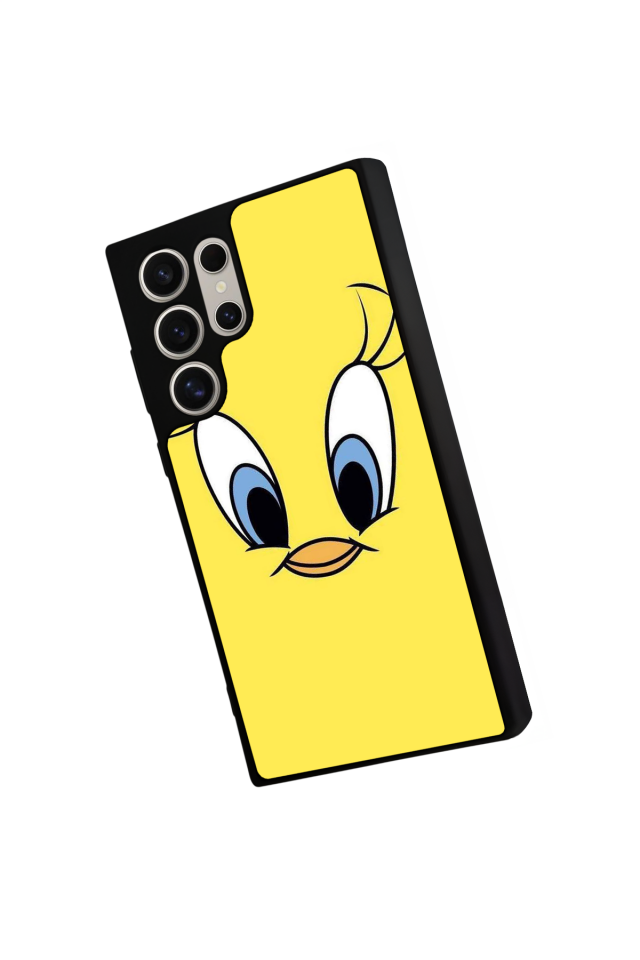 Samsung Galaxy S22 Ultra Uyumlu Tweety Tasarımlı Glossy Premium Kılıf