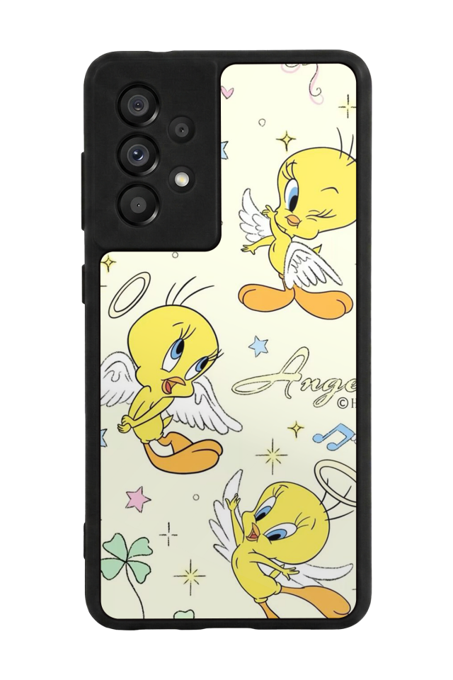 Samsung Galaxy A73 Uyumlu Tweety Tasarımlı Glossy Premium Kılıf
