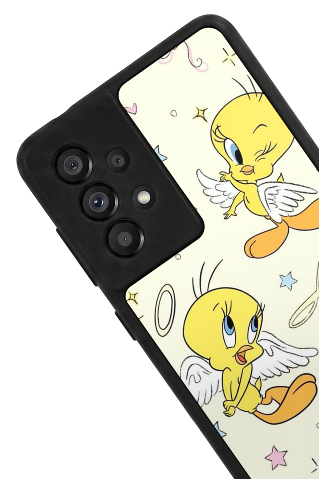 Samsung Galaxy A73 Uyumlu Tweety Tasarımlı Glossy Premium Kılıf