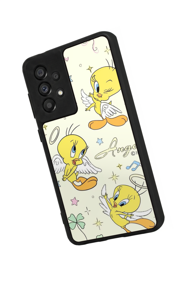 Samsung Galaxy A73 Uyumlu Tweety Tasarımlı Glossy Premium Kılıf