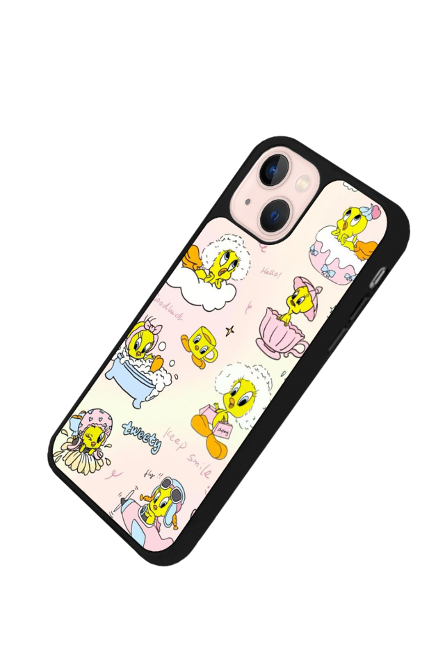 iPhone 14 Plus Uyumlu Tweety Tasarımlı Glossy Premium Kılıf