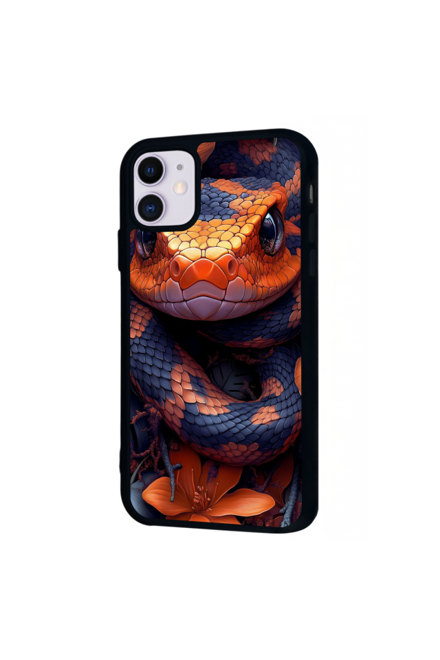 iPhone 11 Uyumlu Yılan Tasarımlı Glossy Premium Kılıf