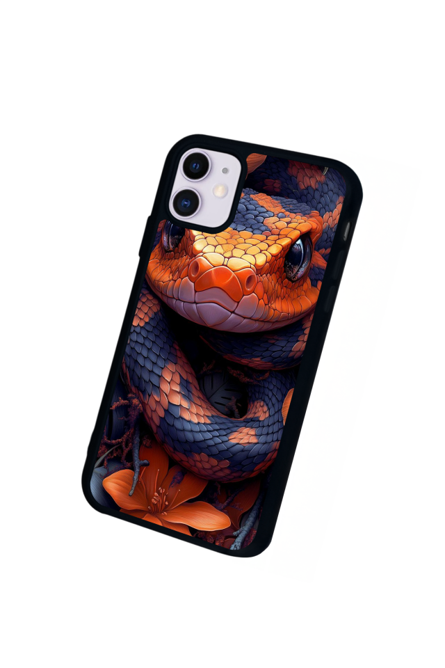 iPhone 11 Uyumlu Yılan Tasarımlı Glossy Premium Kılıf