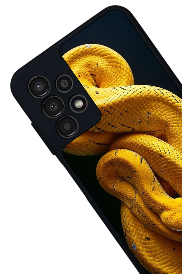 Samsung Galaxy A13 Uyumlu Yılan Tasarımlı Glossy Premium Kılıf