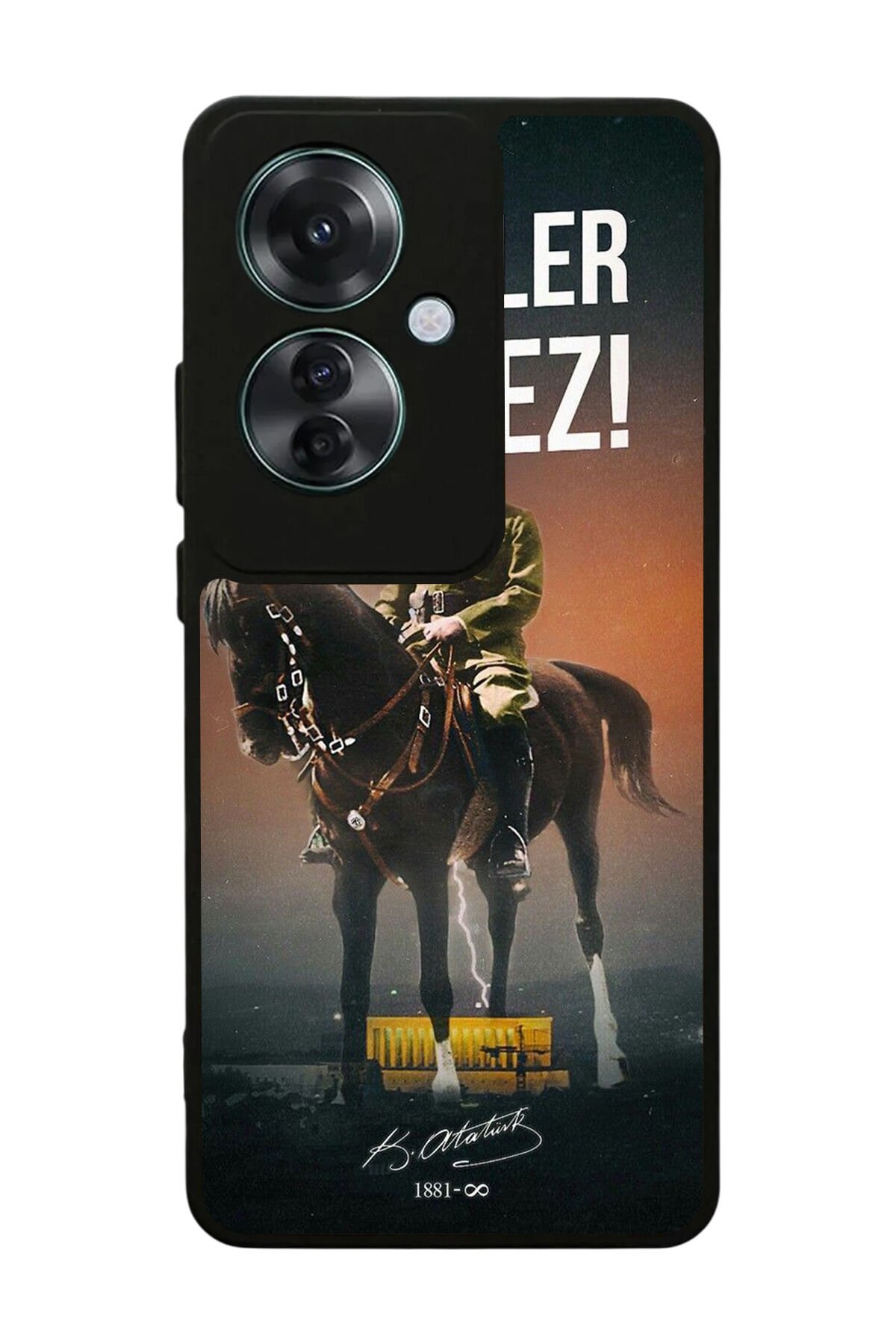 Oppo Reno 11F Uyumlu Mustafa Kemal Ataturk Tasarımlı Glossy Premium Kılıf
