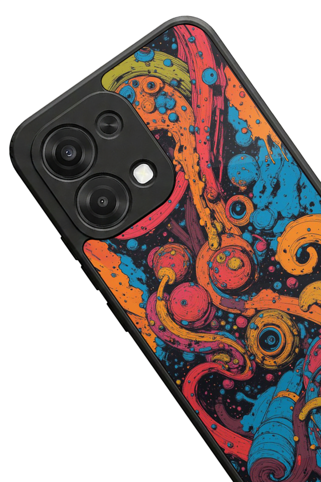 Oppo A6 Pro Uyumlu Abstract Tasarımlı Glossy Premium Kılıf